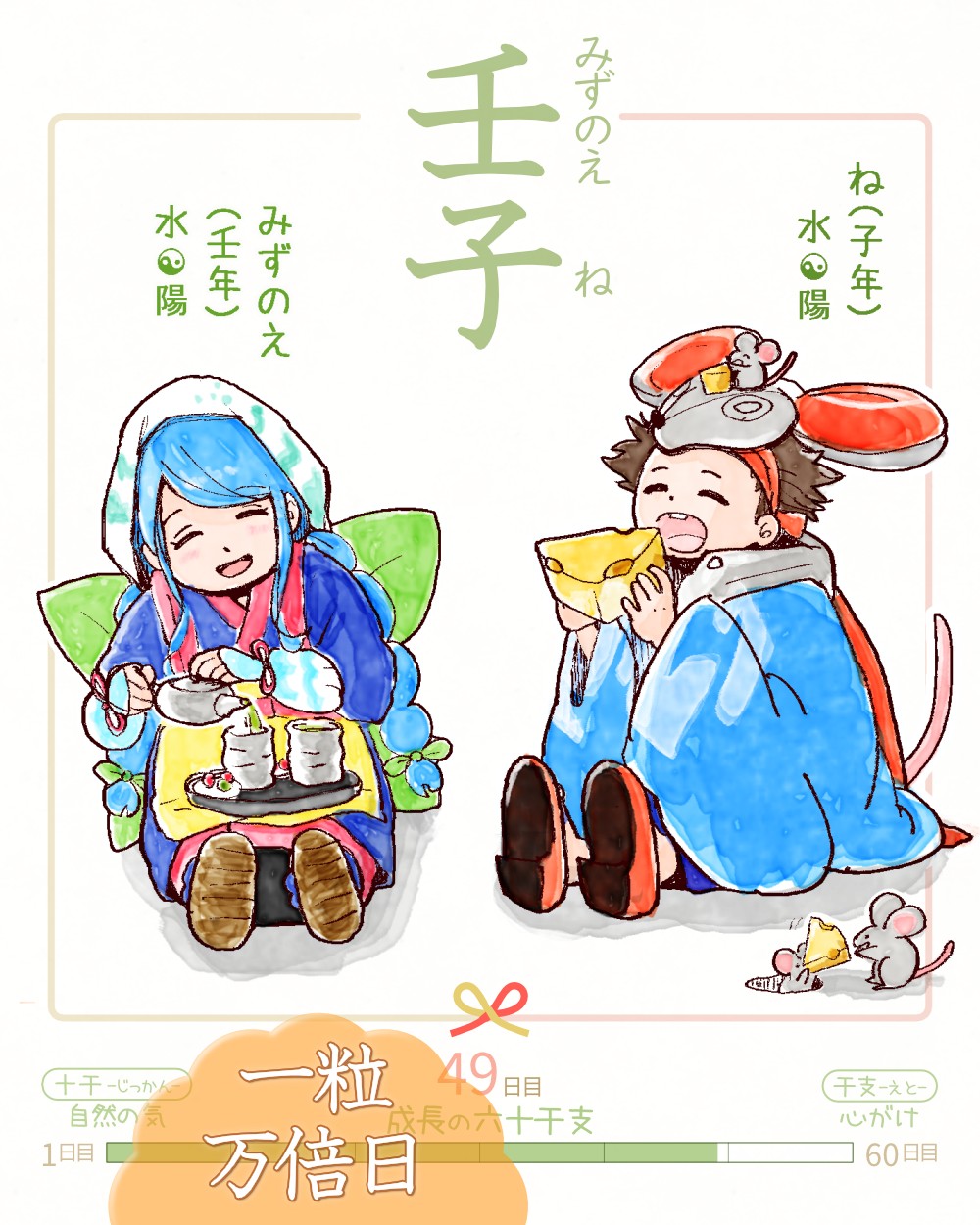 今日は #壬子 (みずのえね)の日 & #一粒万倍日✨